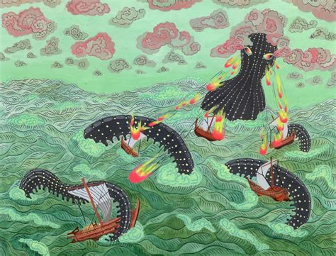 Umibozu Japanese Folklore Thought To Be Drowned Monk Because It Had A