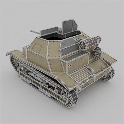 3d Model Tks Tankette 20mm Vr Ar Low Poly Cgtrader