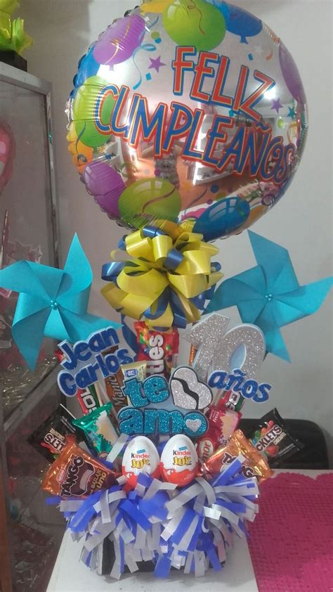 Ancheta de cumpleaños Cestas de regalo de caramelos Globos Manualidades