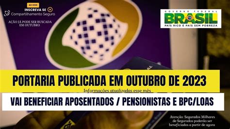 Nova Portaria Publicada Em Outubro De Vai Beneficiar Aposentados