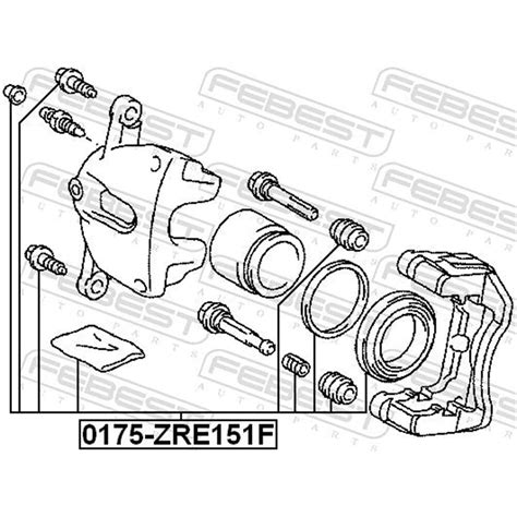 Febest Reparatursatz Bremssattel Vorderachse Passend F R Toyota Auris