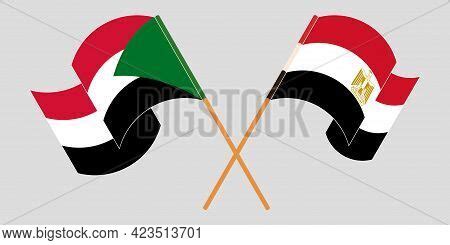 Crossed Waving Flags Vector Photo Free Trial Bigstock