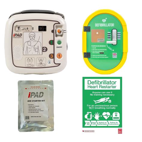 IPAD SP1 Semi Automatic Defibrillator And Locked External Cabinet Package