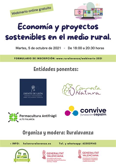 Webinario Economía Y Proyectos Sostenibles En El Medio Rural Ruralavanza