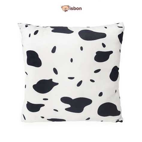 Istana Boneka Bantal Sofa Kotak Motif Sapi Cow Black