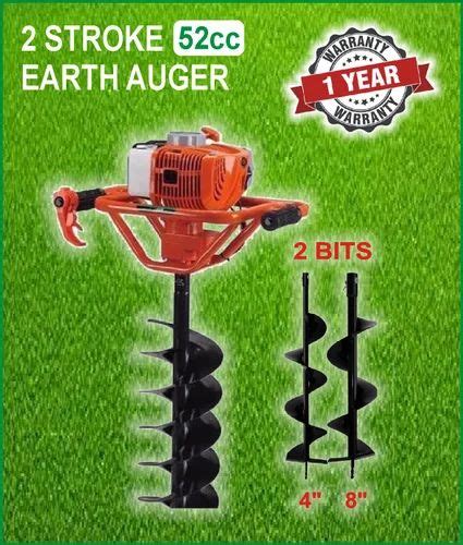 Mecstroke Heavy Duty Cc Stroke Petrol Post Hole Earth Digger At