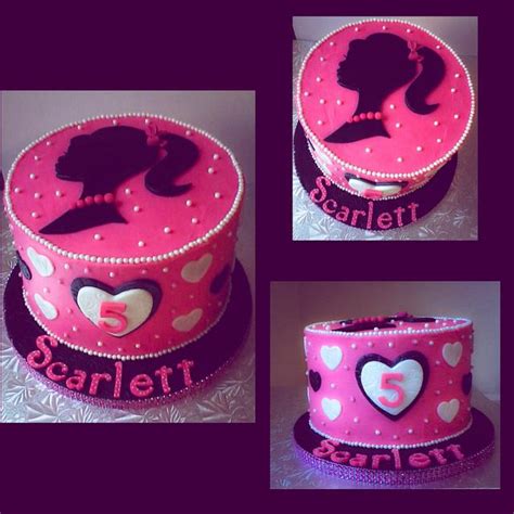 Barbie silhouette cake - Decorated Cake by Jenn Szebeledy - CakesDecor