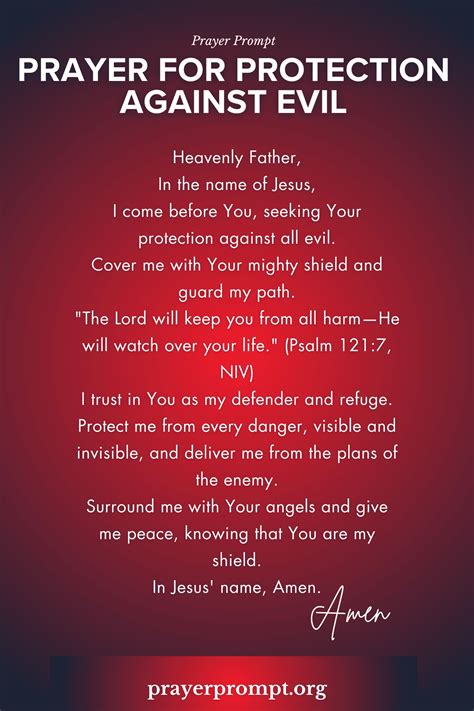 Prayer for Protection Against Evil