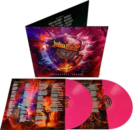 Judas Priest Invincible Shield 2lplimitedpink Vinyl Record