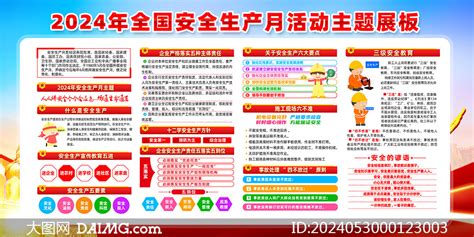 2024年全国安全生产月主题活动展板psd素材大图网图片素材