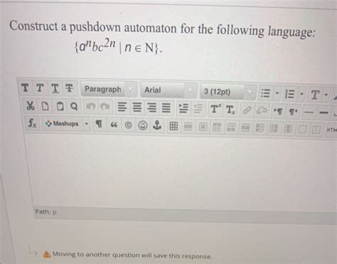 Solved Construct A Pushdown Automaton For The Following Chegg