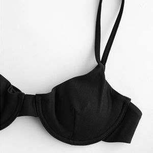 Zaful Swim Nwt Zaful Ribbed Bikini Top With Underwire Poshmark