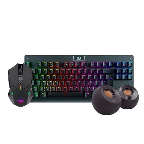 Kit Gamer Teclado Dark Avenger K568RGB 2 PT BLACK Caixa De Som