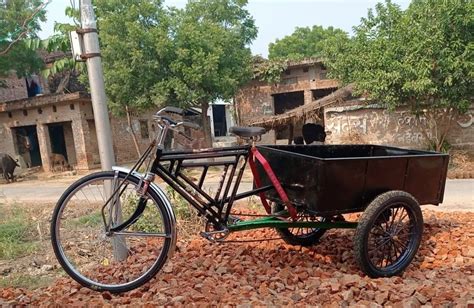 Green Manual Tricycle Garbage Rickshaw(Theliya) at Rs 14500 in Sitapur