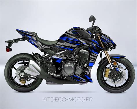 Kit Déco Kawasaki Z1000 Dark Bleu Boutique Kit Déco Moto