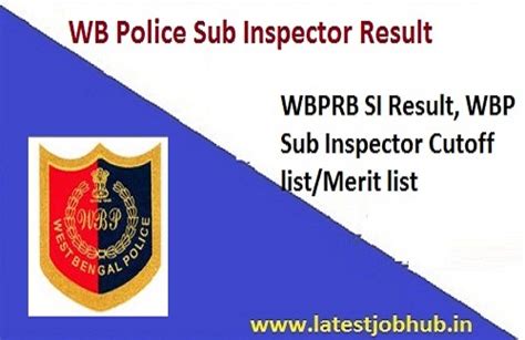 Wb Police Si Result Wbp Sub Inspector Final Exam Score