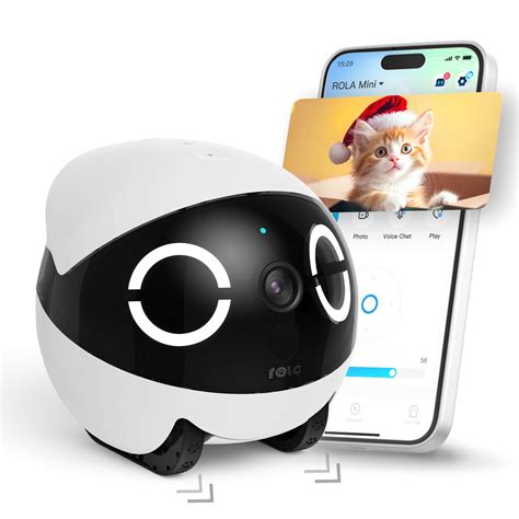 Enabot EBO ROLA Mini 2K Pet Camera Robot: Movable Indoor Camera Battery