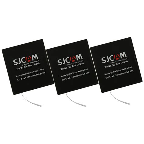 Orignal 4pcs SJCAM Sj7000 Battery Dual Charger Bateria 1000mAh