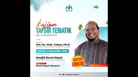 Tafsir Tematik Surat Al Muzammil Ust Dr Muhammad Yahya Ph D