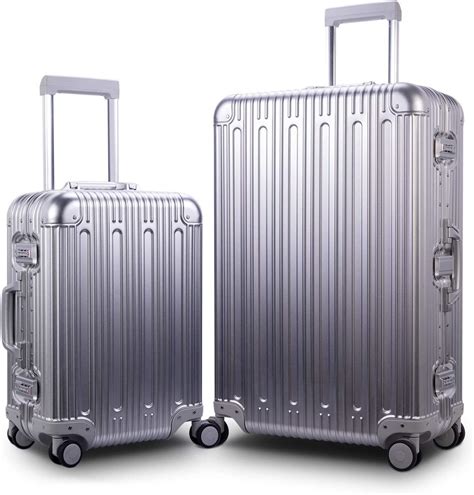 All Aluminum Luggage Carry On Spinner Hard Shell Suitcase Lightweight ...