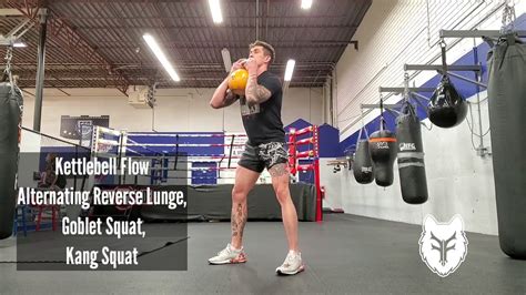 Kettlebell Flow Alternating Reverse Lunge Goblet Squat Kang Squat