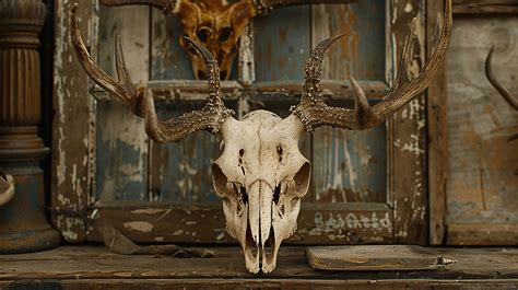 Roe Deer Skull Hunting Trophy Background Roe Deer Skull Background Image And Wallpaper For