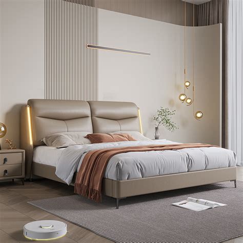 Luxurious Design Modern Furniture Bedroom Bed Double King Upholstered ...