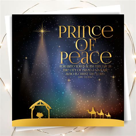 Prince of Peace Luxury Christmas Card - Just Cards Direct | Christian ...