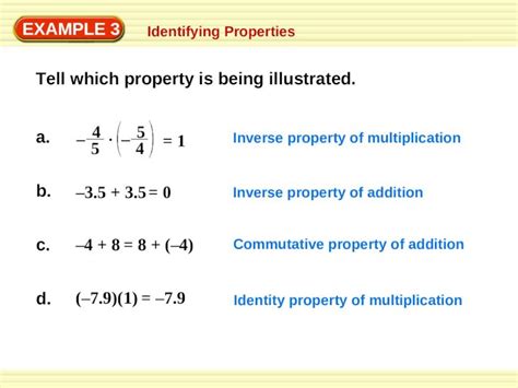 Ppt Example Identifying Properties Tell Which Property Is Being