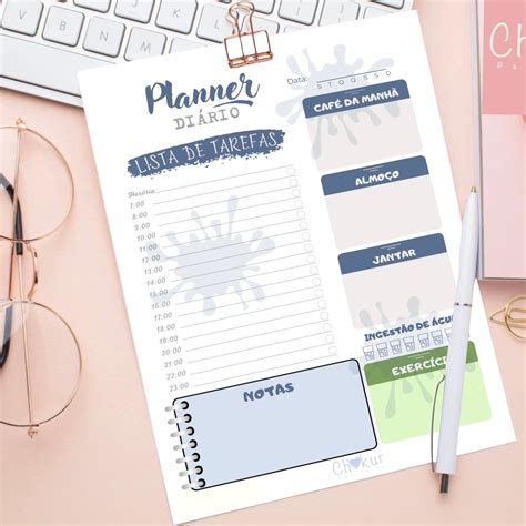 Planner Diário Destacável Elo7 Produtos Especiais