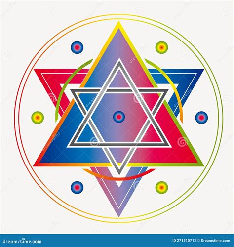 Seal of Solomon Icon Illustration Star in Circle Symbol Alchemy Sacred ...