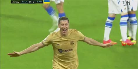 Vea El Gol De Robert Lewandowski En Su Cumplea Os Fc Barcelona Vs