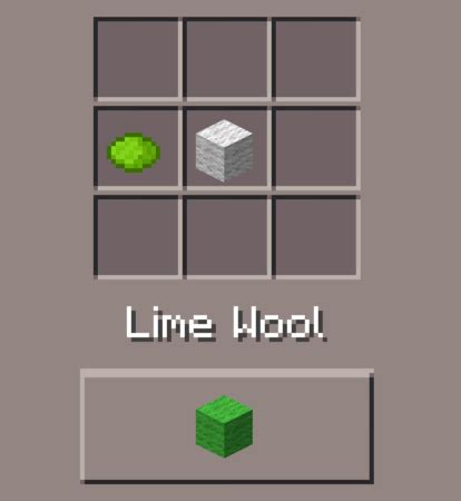 Lime Wool: Minecraft Pocket Edition: CanTeach