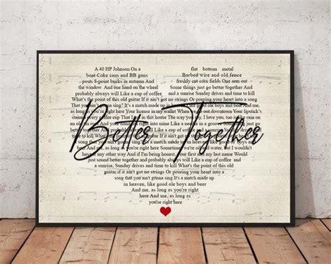 Luke Combs - Better Together Lyrics Poster - Unframe Paper Poster ...