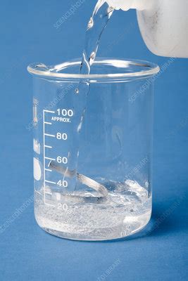 Magnesium Reacting With Acid Stock Image C Science Photo