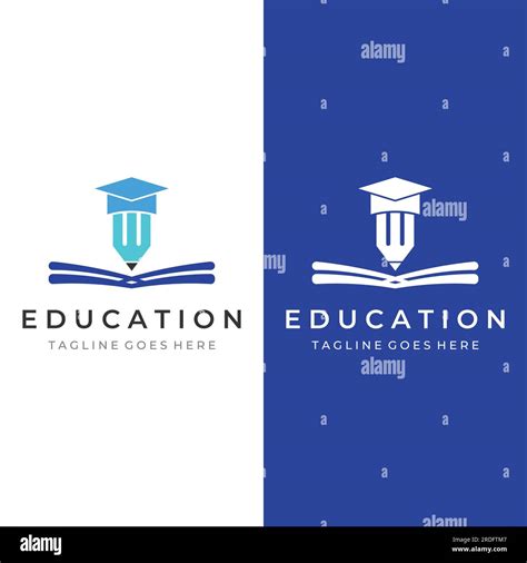 Creative Design Of Student Education Logo With A Sign Of A Hat Book