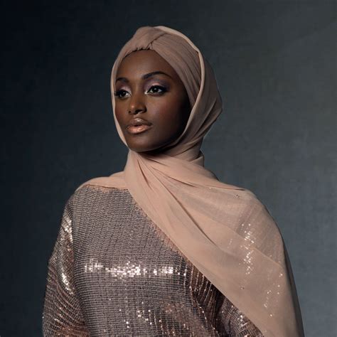 Dream Higher In The Rose Gold Aurora Hijab Hand Sewn Swarovski