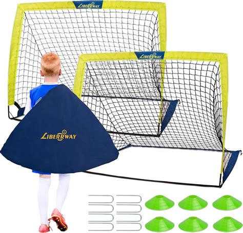 LIBERRWAY Soccer Goal 4'x 3' Portable Kids Soccer Goals for Backyard or ...