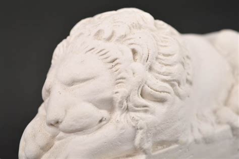 Figurine à peindre fait main Objet décoratif lion en plâtre Déco maison