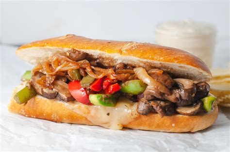 Vegetarian Mushroom Philly Cheesesteak with Caramelized Onions - Cozy ...