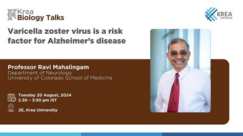 A Talk On Varicella Zoster Virus Is A Risk Factor For Alzheimers