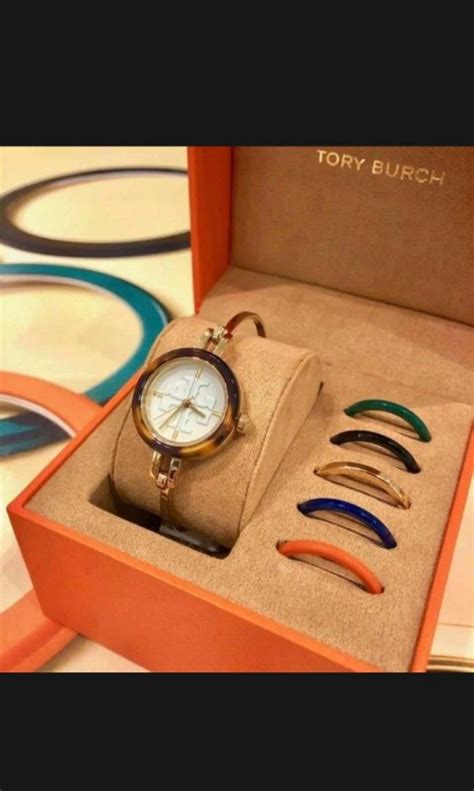 Tory Burch Gigi Bangle Watch Gold Tone Set On Carousell