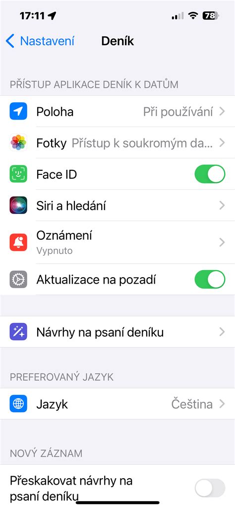 Jak na iPhone nastavit notifikace na zápisky do Deníku Letem světem