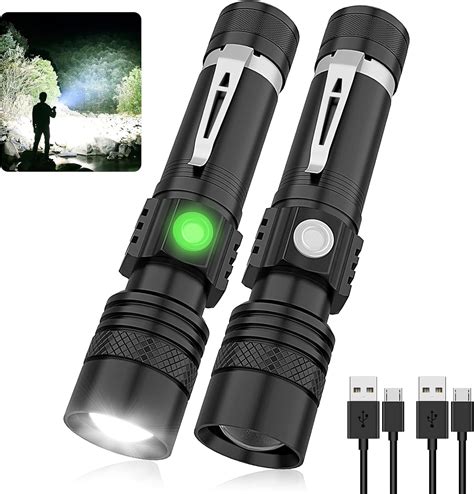 Usb Rechargeable Flashlight Vnina Led Flashlights Super Bright