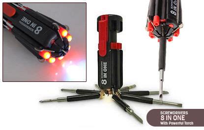 Buy 8 In 1 Multi Function Screwdriver Kit Tool Kit Set 6 LED Light