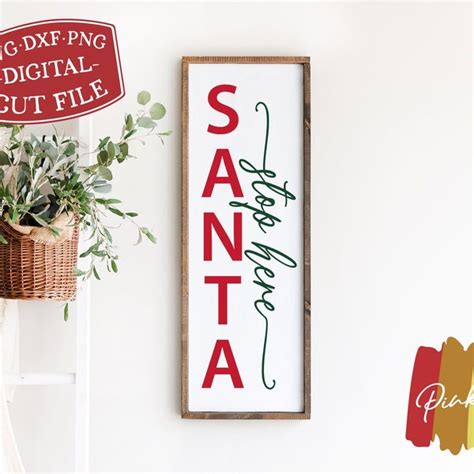 Santa Porch Sign Png Etsy