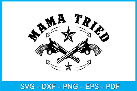 Mama Tried Vintage Distressed Look SVG Graphic By TrendyCreative