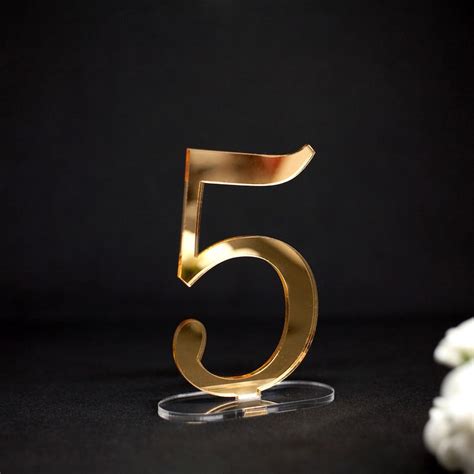 Gold Mirror Acrylic Table Numbers For Wedding Rose Gold Table Etsy