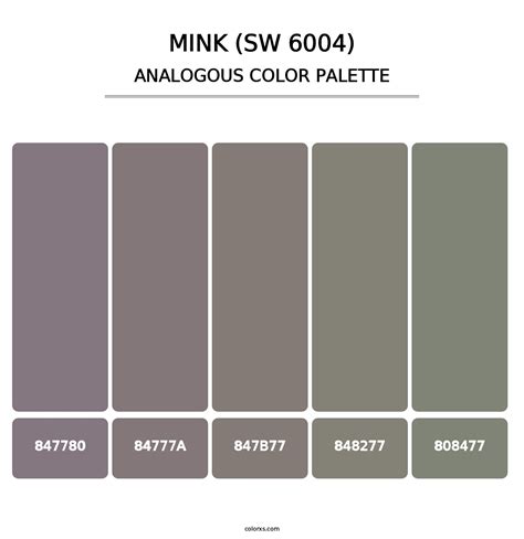 Sherwin Williams Mink Sw Paint Coordinating Colors And Palettes