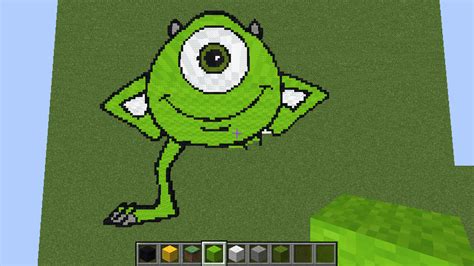 Mike Wazowski Pixel Art Rminecraftbuilds